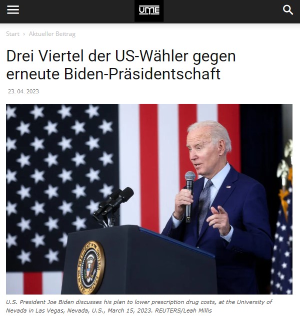 Drei Viertel der US-Wähler gegen erneute Biden-Präsidentschaft