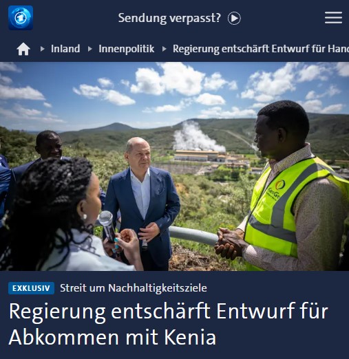Regierung entschärft Entwurf für Abkommen mit Kenia