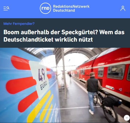 Mehr Fernpendler? Boom außerhalb der Speckgürtel? Wem das Deutschlandticket wirklich nützt